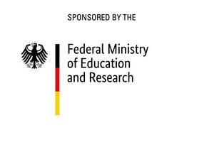 BMBF logo, text: Sponsored by the Federal Ministry of Education and Research